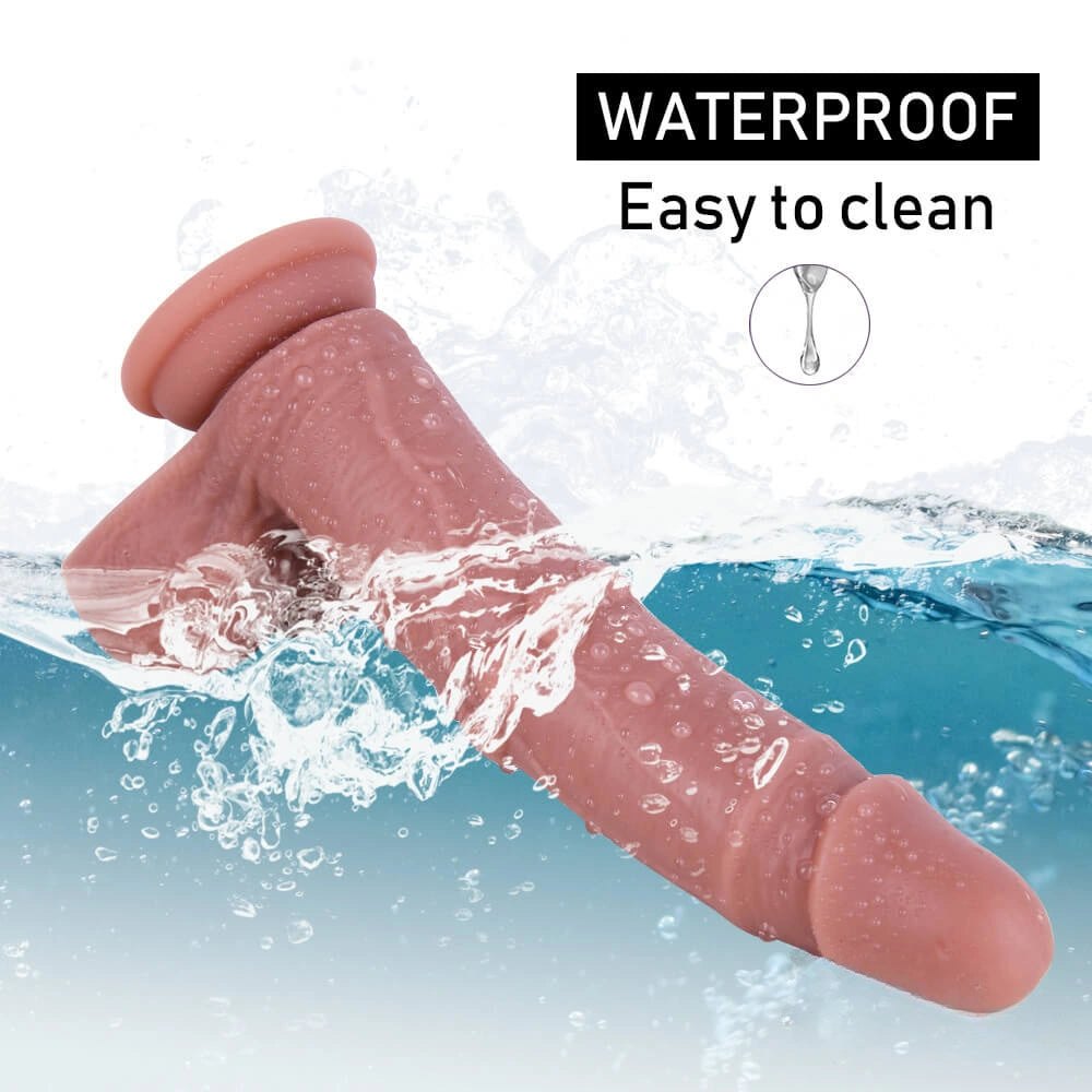 Flesh tone heart texture suction cup dildo, photo 3