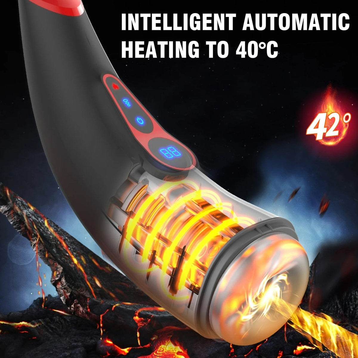 Digital display suction and vibration masturbator, photo 6