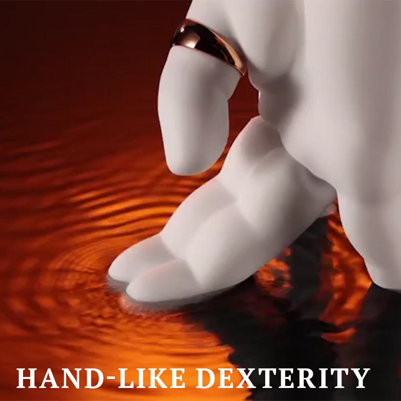 White liquid silicone hand-shaped clitoral vibrator, photo 5