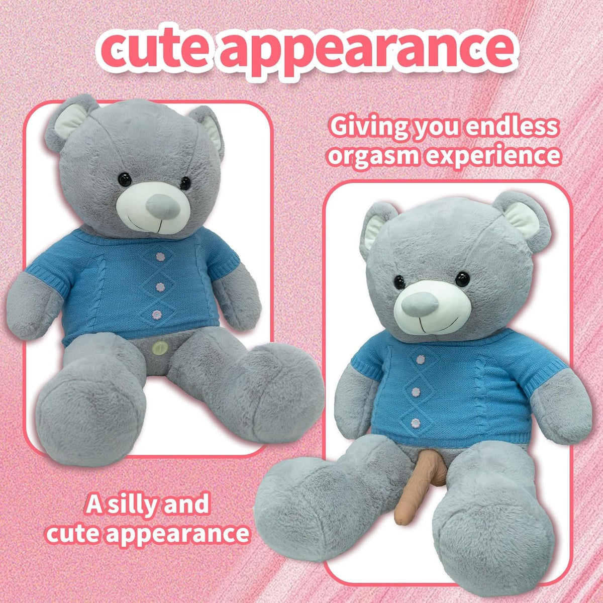 Plush teddy bear vibrating sex machine, photo 10