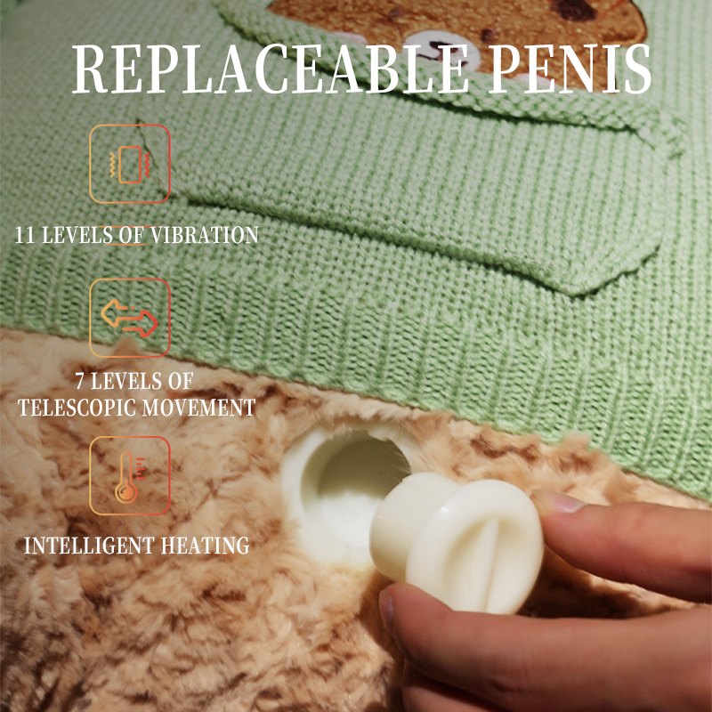 Plush teddy bear vibrating sex machine, photo 3