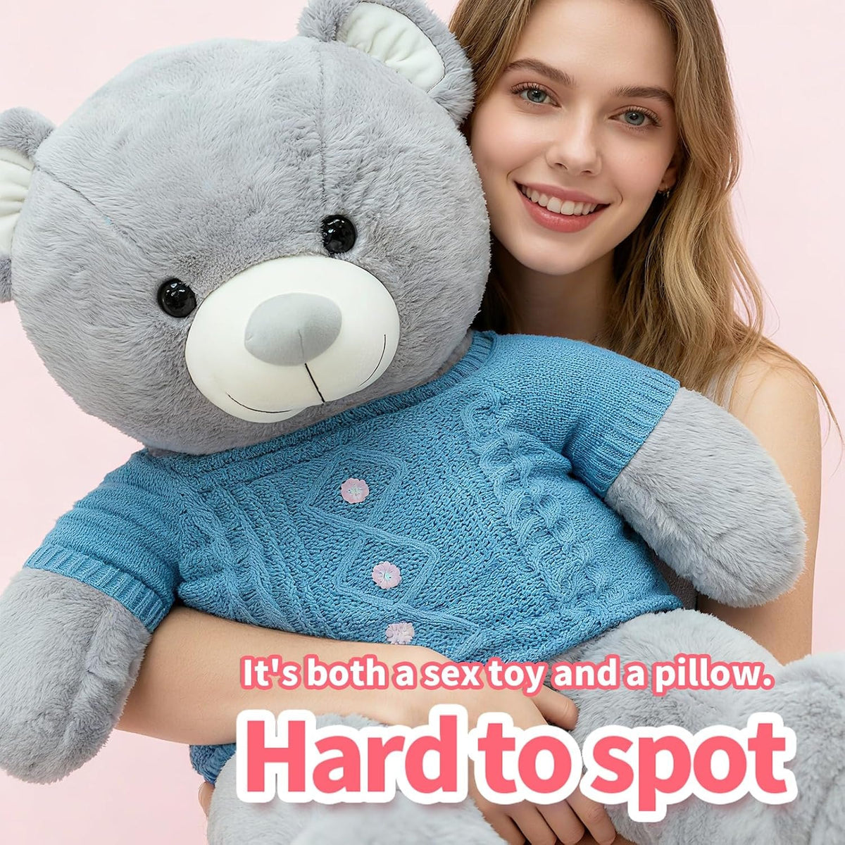 Plush teddy bear vibrating sex machine, photo 6