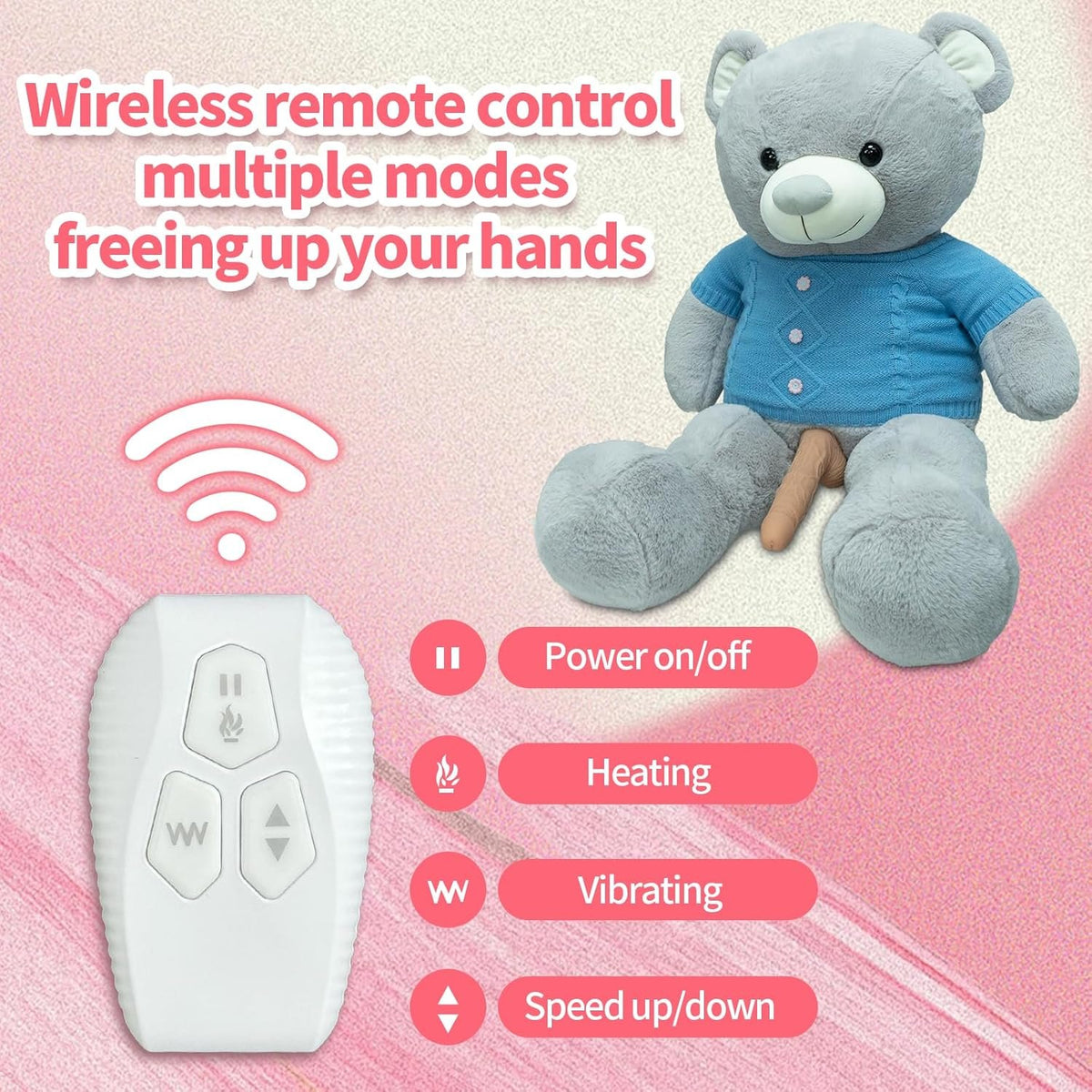 Plush teddy bear vibrating sex machine, photo 8