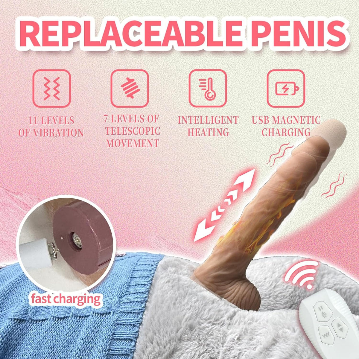 Plush teddy bear vibrating sex machine, photo 9