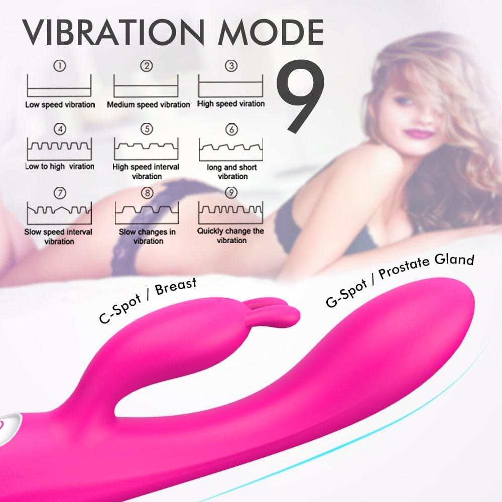 Pink heated rabbit g-spot vibrator, photo 4
