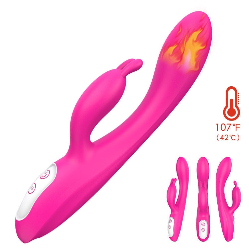 Pink heated rabbit g-spot vibrator, photo 5