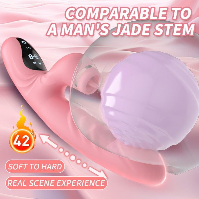 Pink rabbit vibrator with licking arm, photo 3