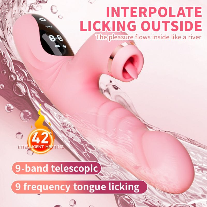 Pink rabbit vibrator with licking arm, photo 4
