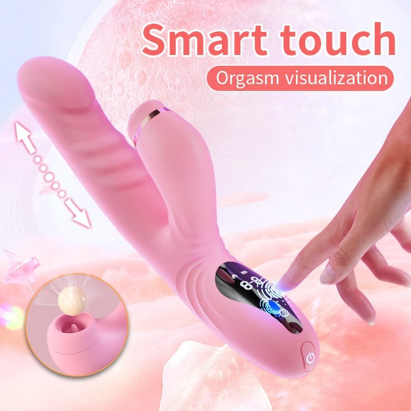 Pink rabbit vibrator with licking arm, photo 6