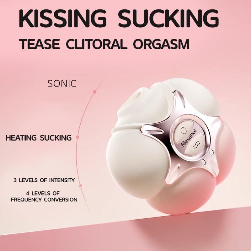 Pink rose-shaped clitoral suction vibrator, photo 4