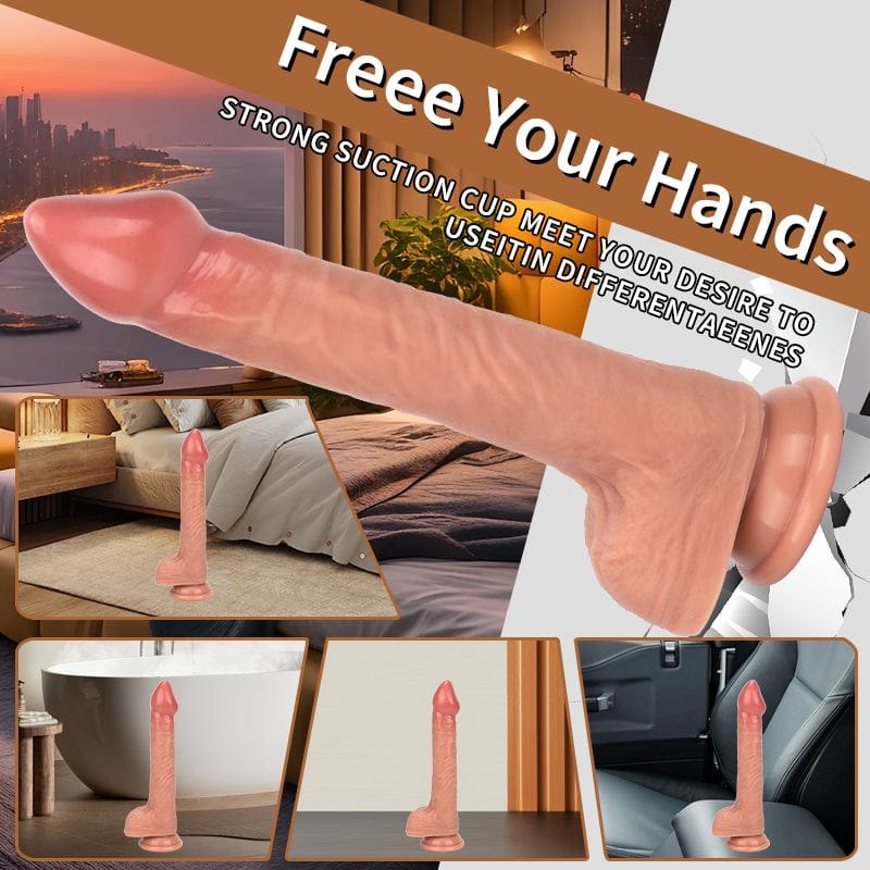 Pink realistic rotating dildo, photo 2