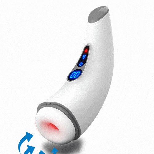 White heated sound-enabled male masturbator, photo 1