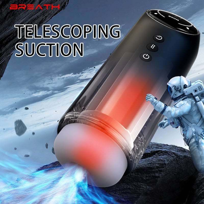 Black heated suction male masturbator, photo 4