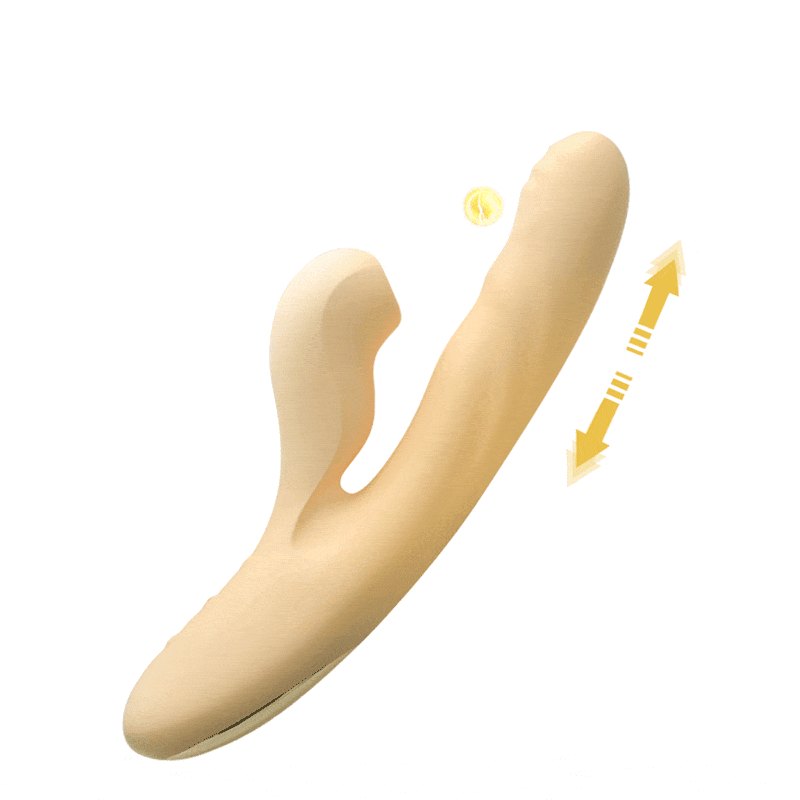 Yellow heated suction rabbit vibrator, photo 1