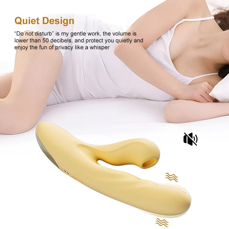 Yellow heated suction rabbit vibrator, photo 4
