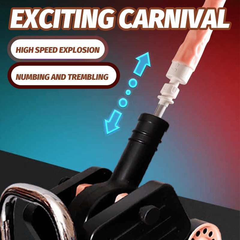 Black heated telescopic sex machine, photo 2
