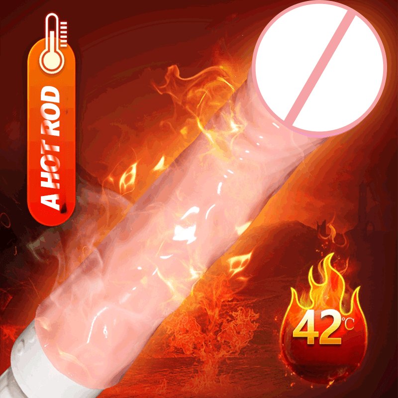 Black heated telescopic sex machine, photo 4