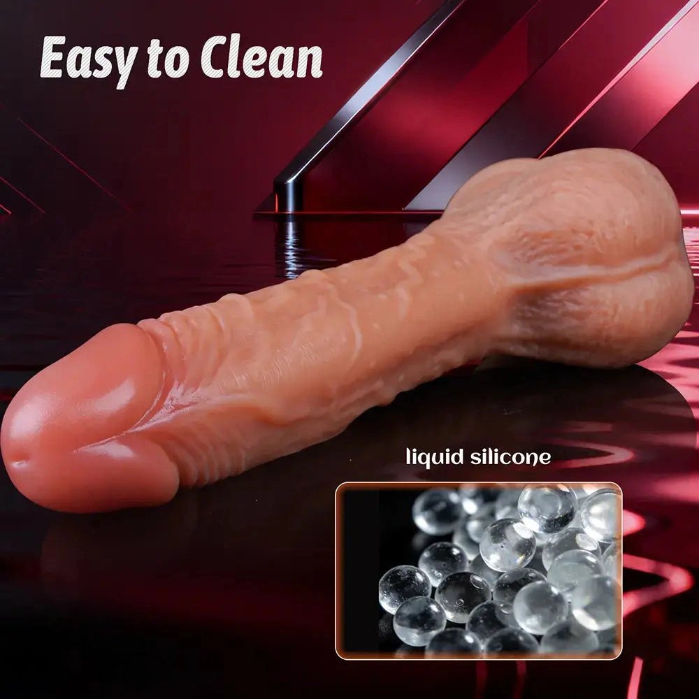 Flesh tone heated thrusting cock dildo, photo 3