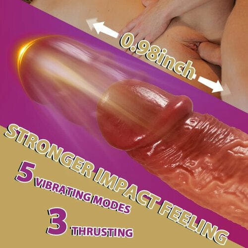 Flesh tone realistic silicone thrusting dildo, photo 2