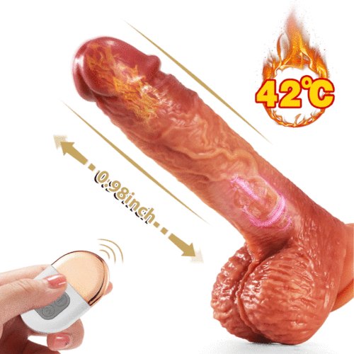 Flesh tone realistic silicone thrusting dildo, photo 7