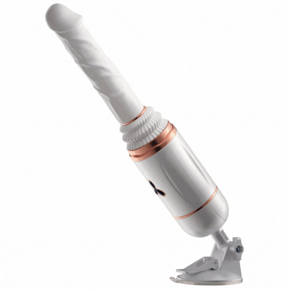 White heated thrusting sex machine, photo 1