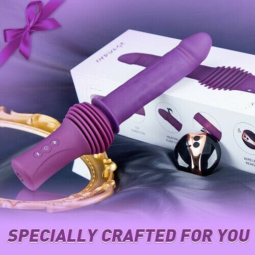 Purple platinum silicone thrusting vibrator with suction base, photo 5