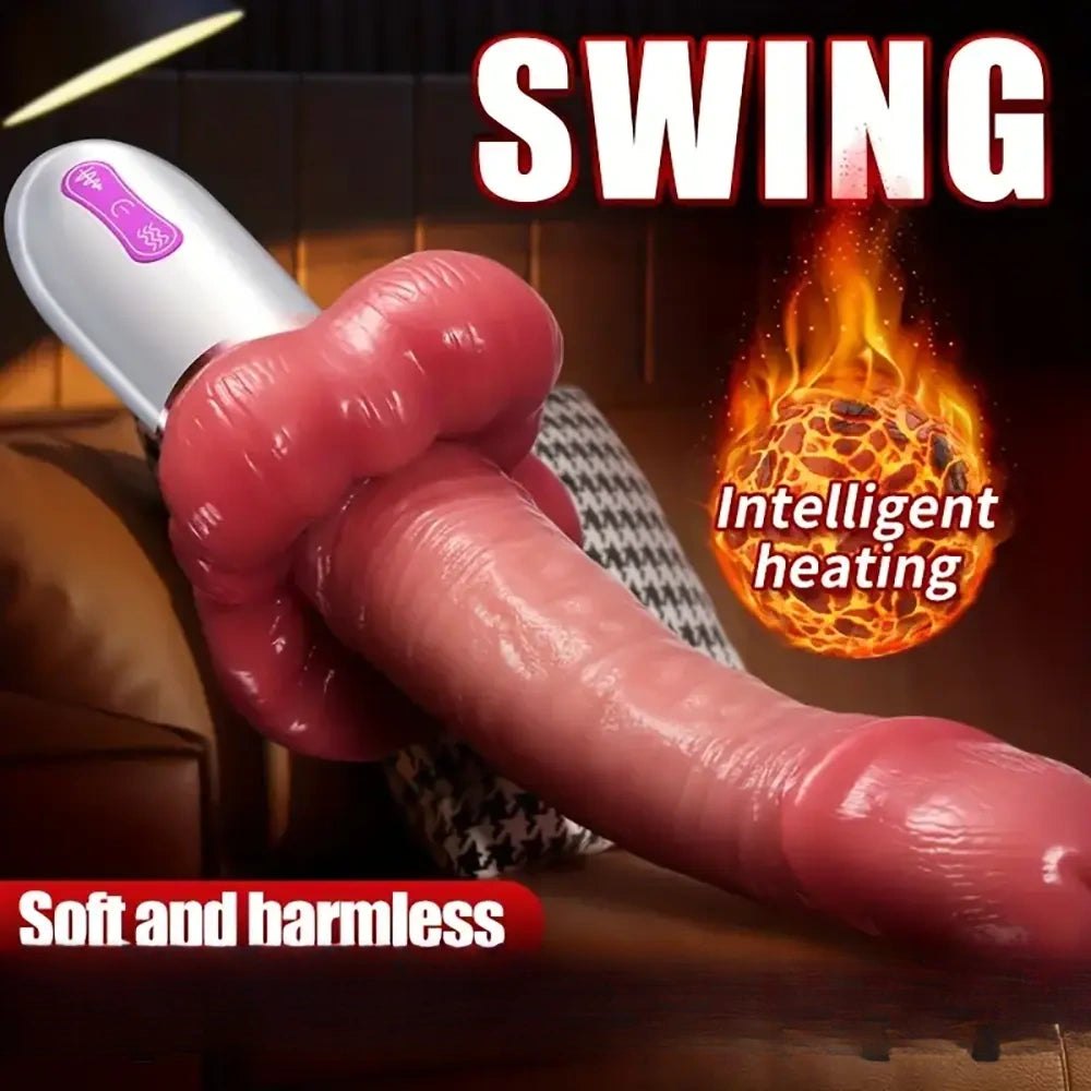 Flesh silicone thrusting vibrating dildo, photo 4