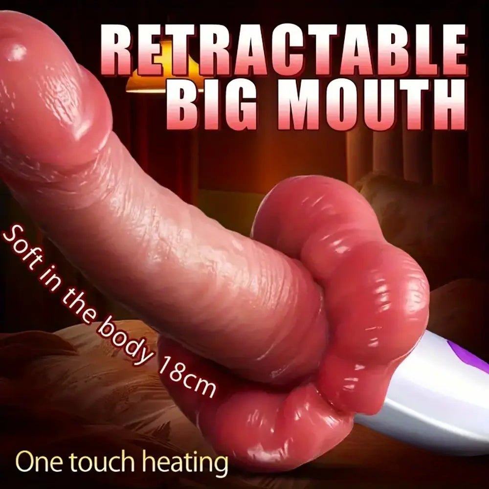 Flesh silicone thrusting vibrating dildo, photo 5