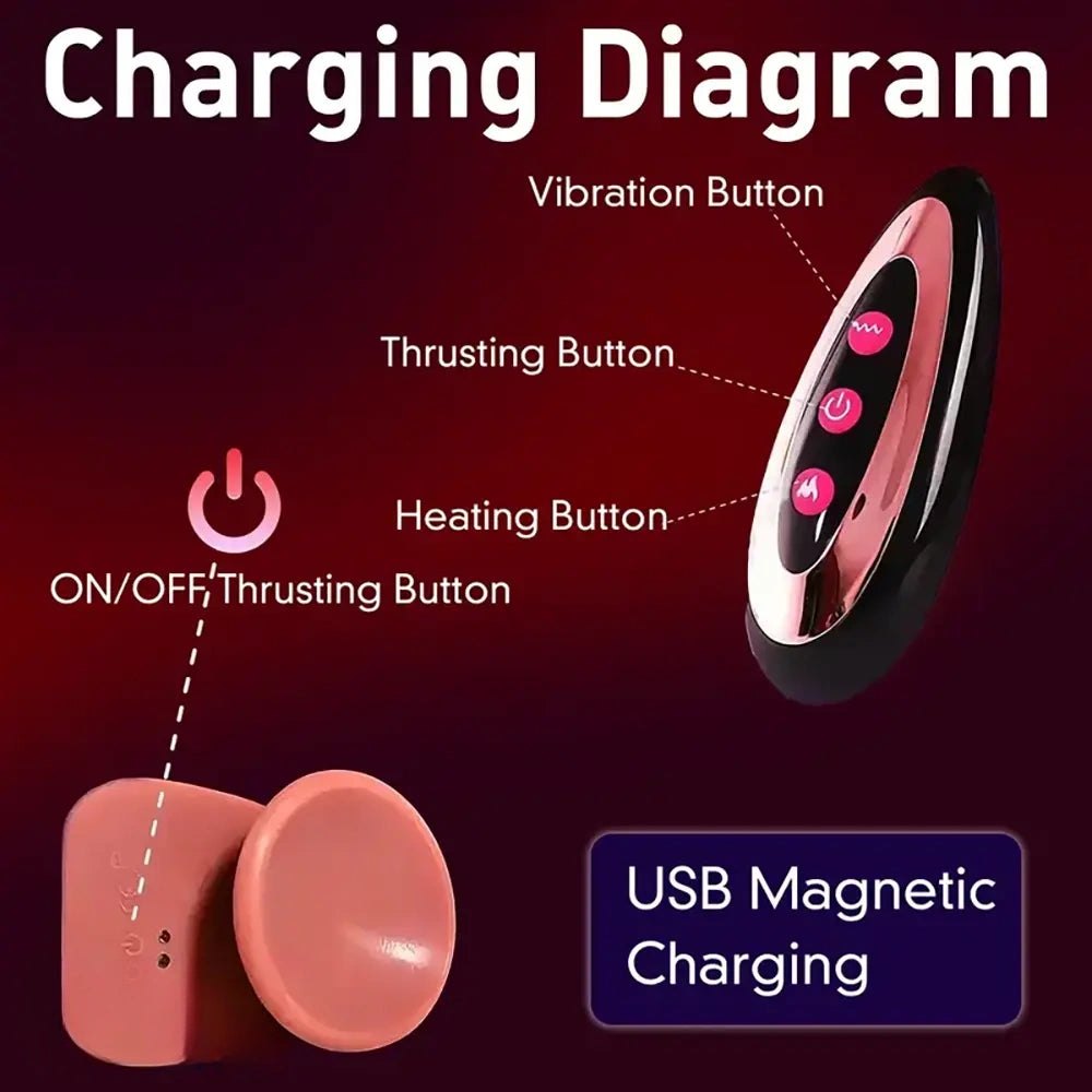 Flesh-tone vibrating thrusting dildo, photo 2
