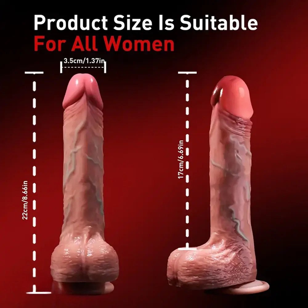 Flesh-tone vibrating thrusting dildo, photo 3