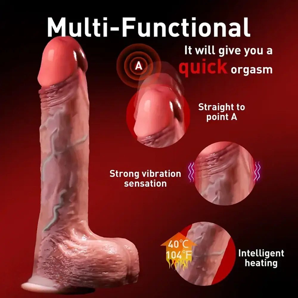 Flesh-tone vibrating thrusting dildo, photo 5