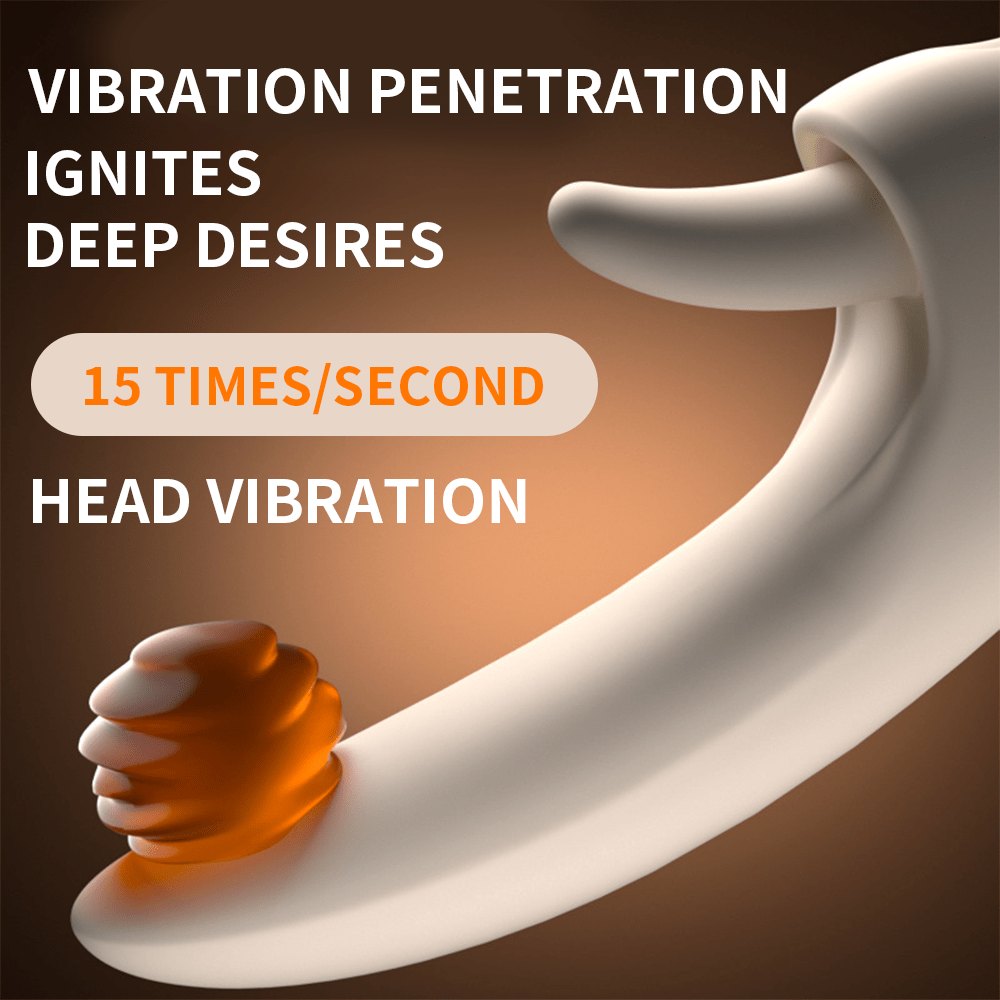 White heated tongue-licking g-spot vibrator, photo 5