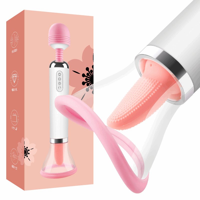 Pink tongue wand vibrator, photo 2