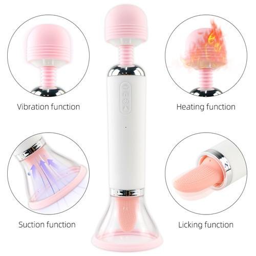 Pink tongue wand vibrator, photo 5