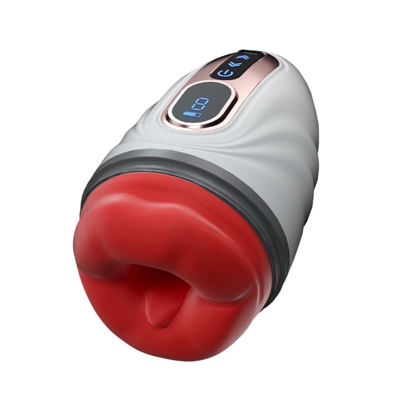 Heated mouth-shaped male masturbator with LCD display, photo 2