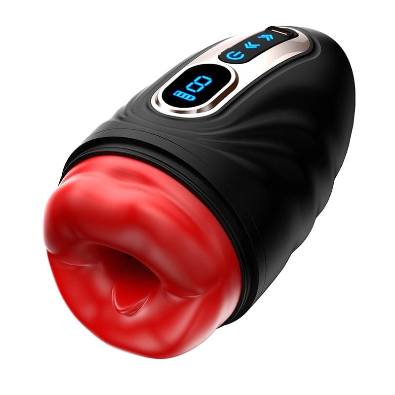 Heated mouth-shaped male masturbator with LCD display, photo 3
