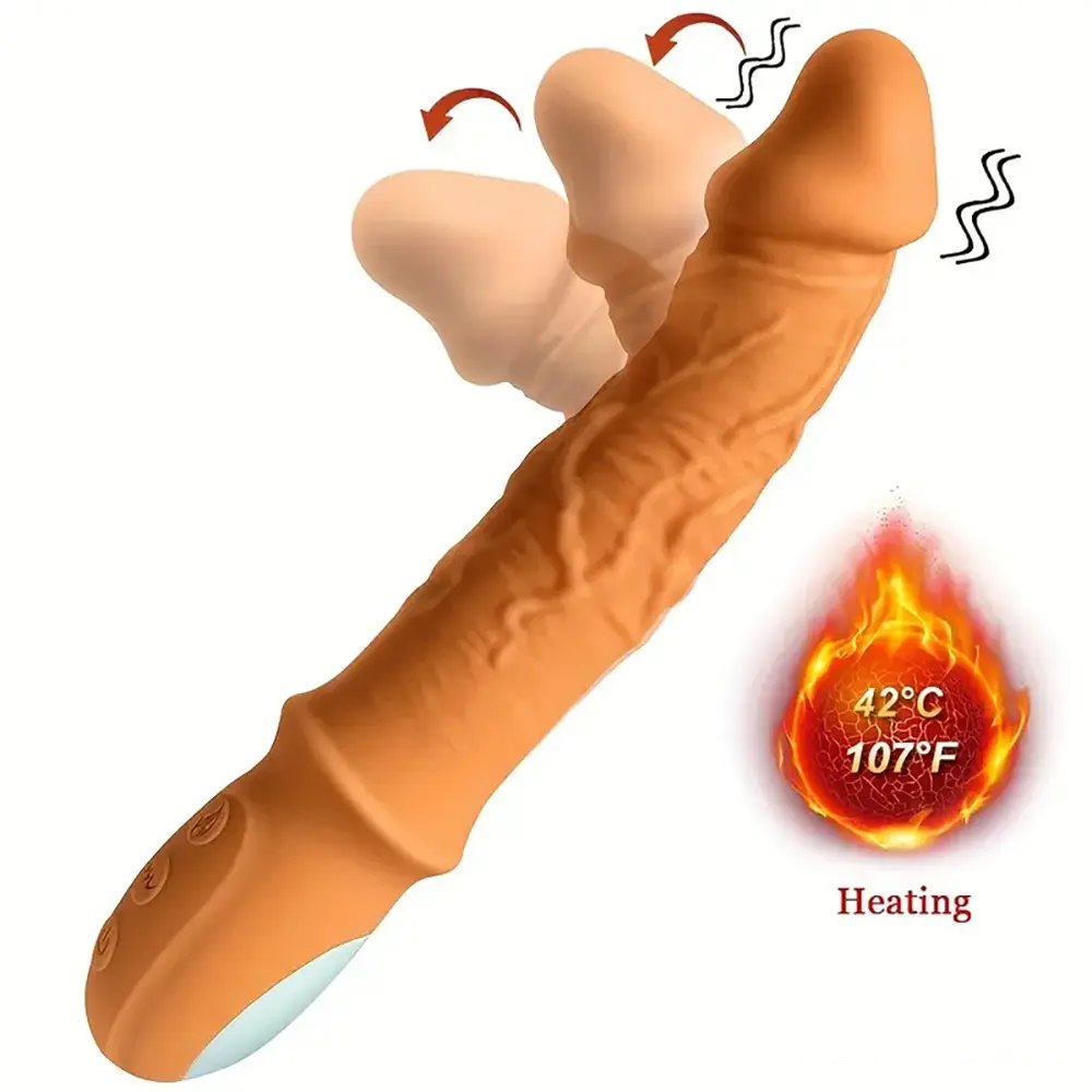 Flesh realistic vibrating dildo, photo 1