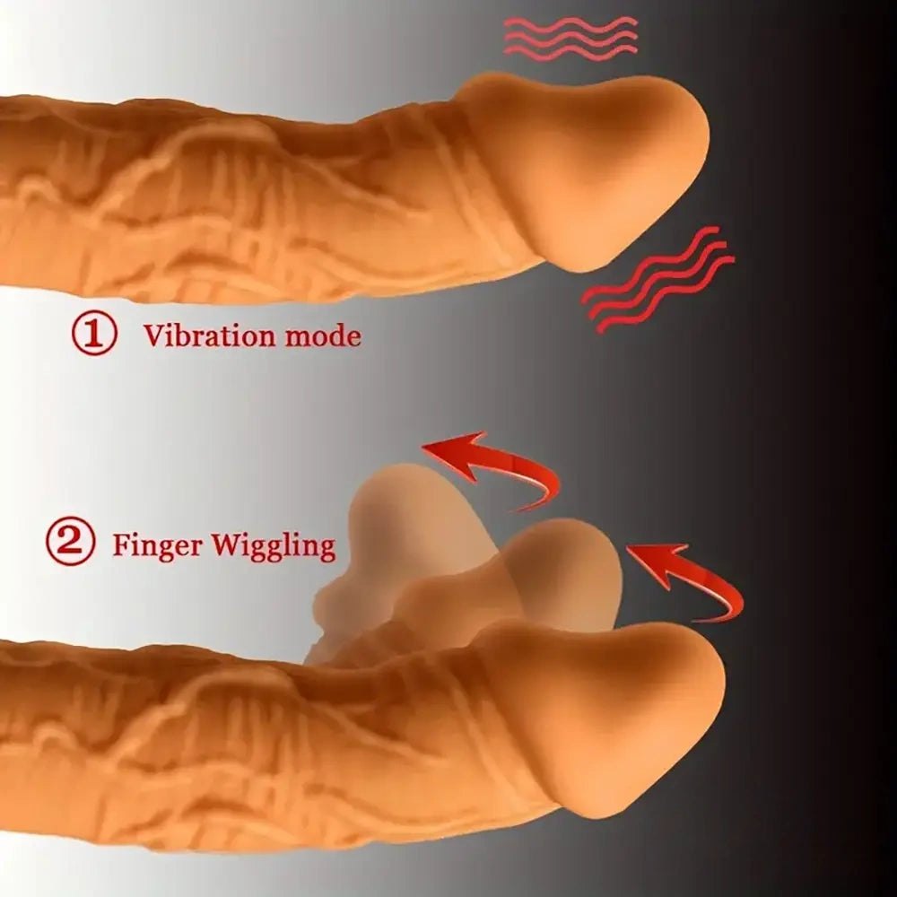 Flesh realistic vibrating dildo, photo 4