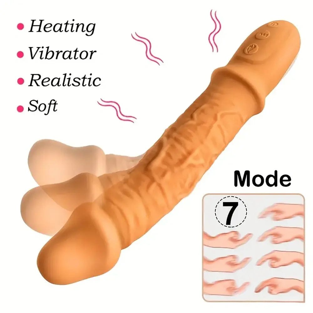 Flesh realistic vibrating dildo, photo 5