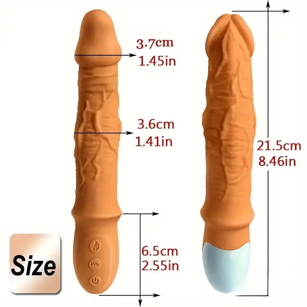 Flesh realistic vibrating dildo, photo 8