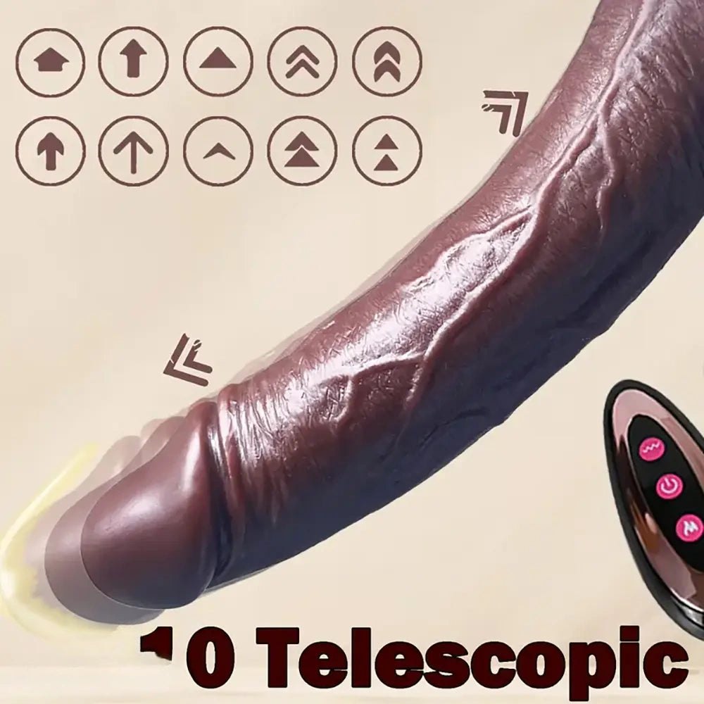 Coffee brown realistic silicone dildo, photo 3