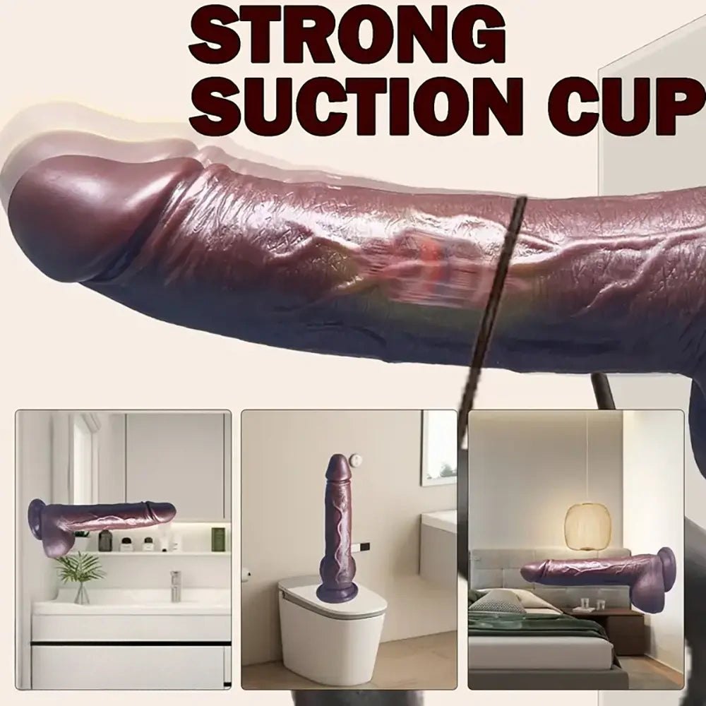 Coffee brown realistic silicone dildo, photo 6