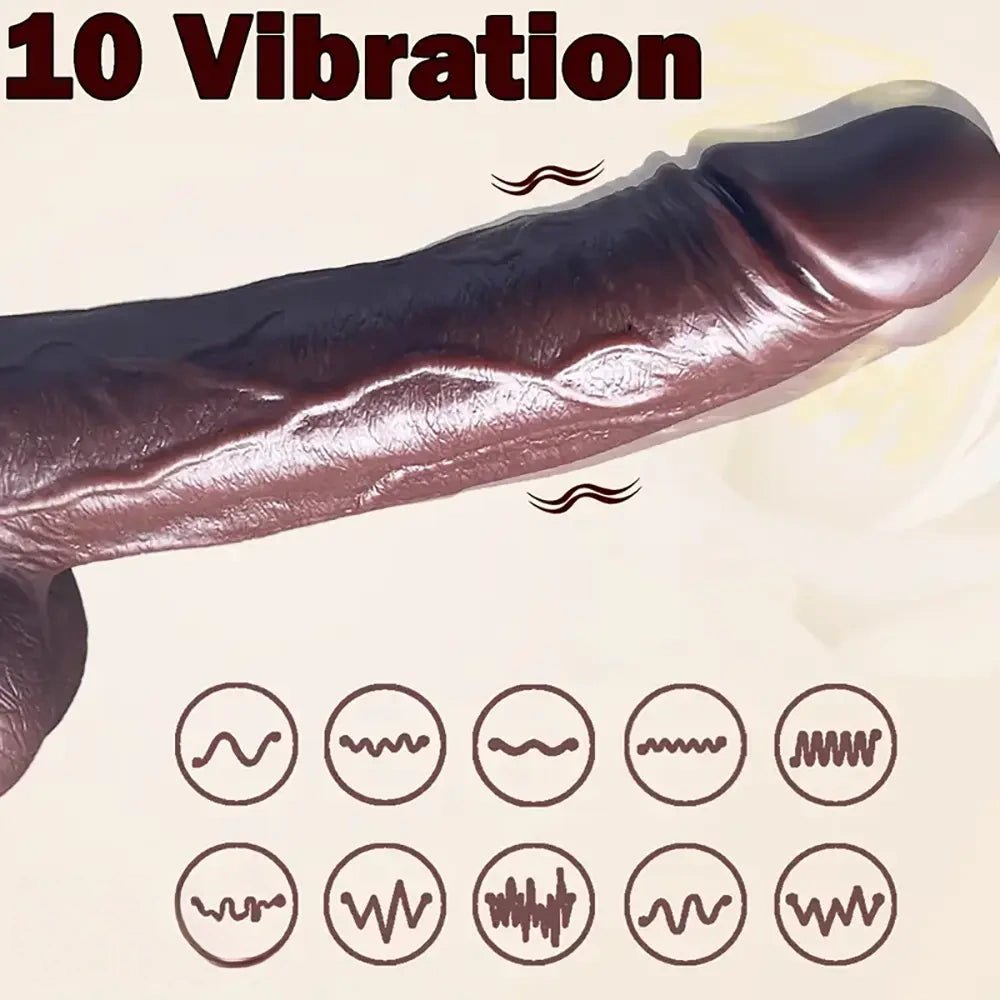 Coffee brown realistic silicone dildo, photo 7