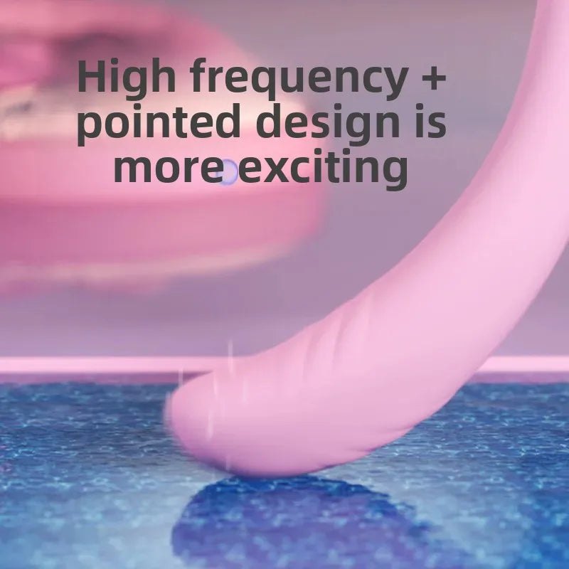 Pink silicone g-spot vibrator with heating and suction cup, photo 3