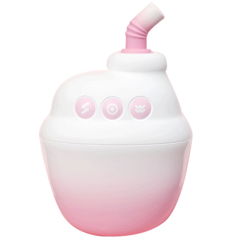 Pink and white heating suction clit vibrator, photo 5