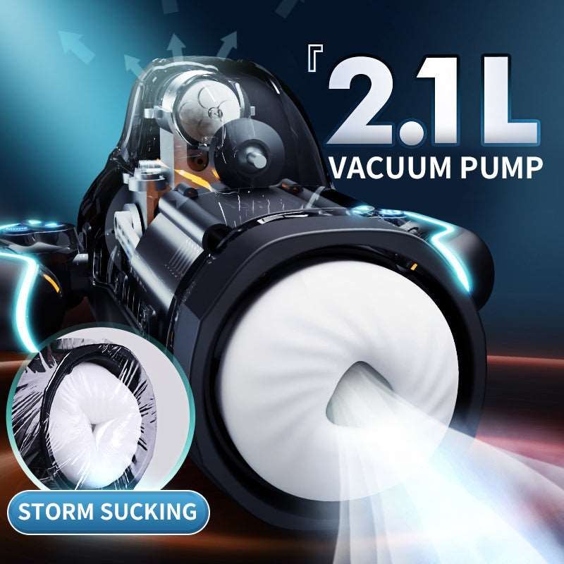 Black gamepad-style heating suction male masturbator, photo 4