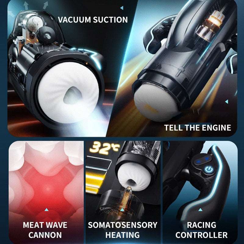 Black gamepad-style heating suction male masturbator, photo 5