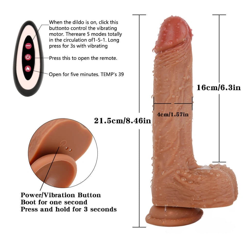 Brown heating swing vibrating dildo, photo 12