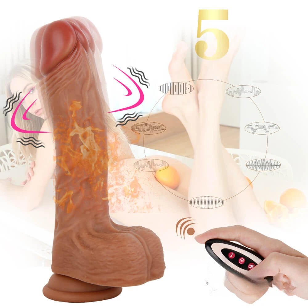 Brown heating swing vibrating dildo, photo 13