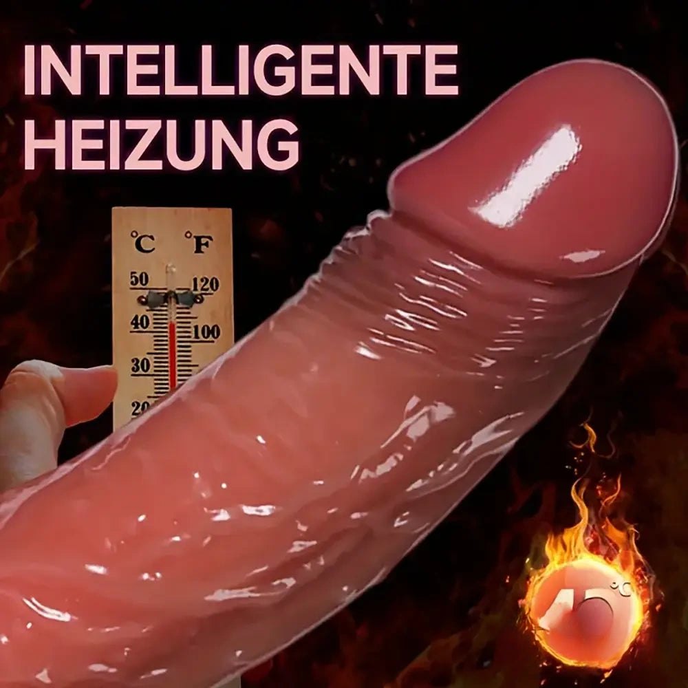 Flesh tone silicone vibrating thrusting dildo, photo 4
